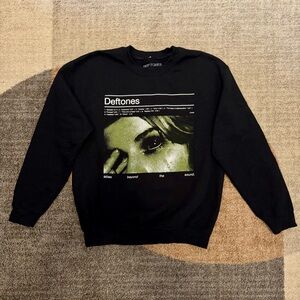 Deftones - Ohms Track List Black Crewneck Pullover Sweatshirt - Medium
